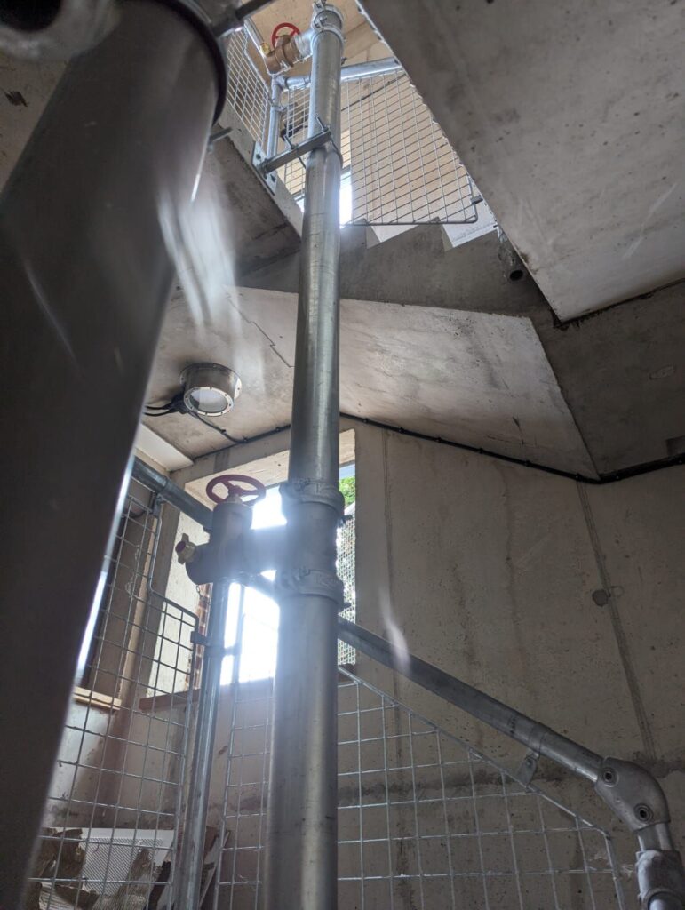 Training Dry Riser System inside a fire station